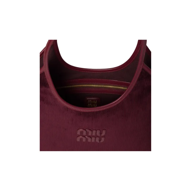 MIU MIU Ivy Fabric Tote Bag Shopping Bag Shoulder Bags Regular Women's Fuchsia & Corn Yellow-4