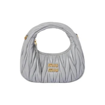 MIU MIU Wander Series Lambskin One Shoulder Handbag Mini Women's Pearl