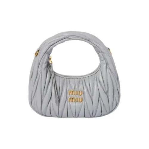 MIU MIU Wander Series Lambskin One Shoulder Handbag Mini Women's Pearl