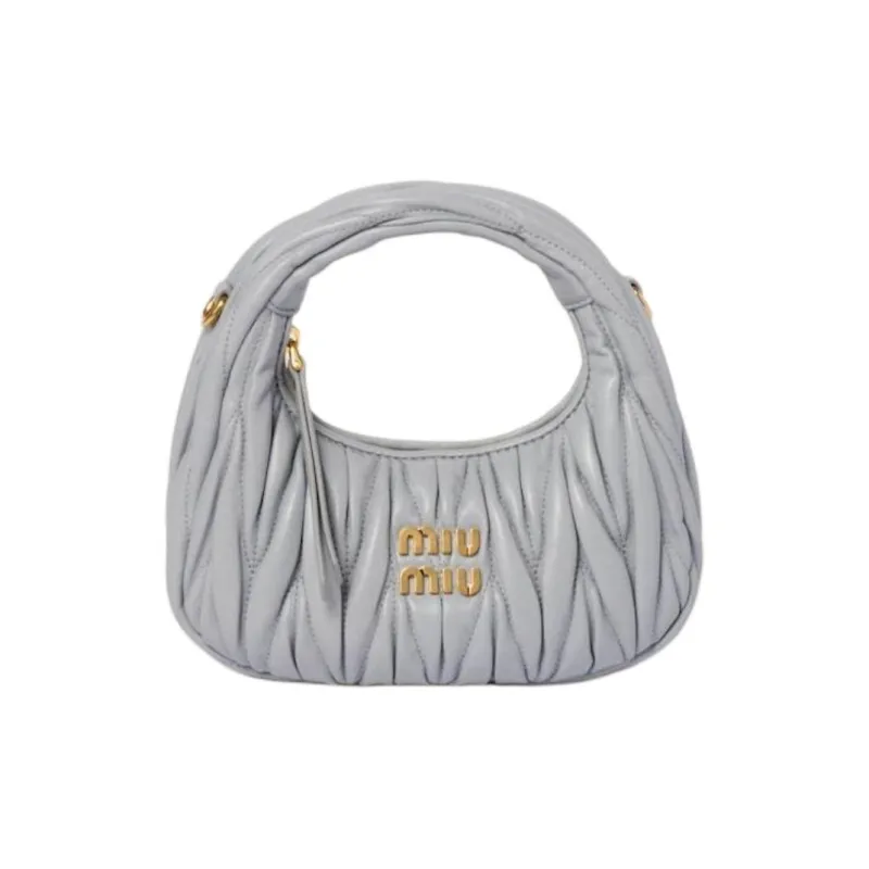 MIU MIU Wander Series Lambskin One Shoulder Handbag Mini Women's Pearl-0