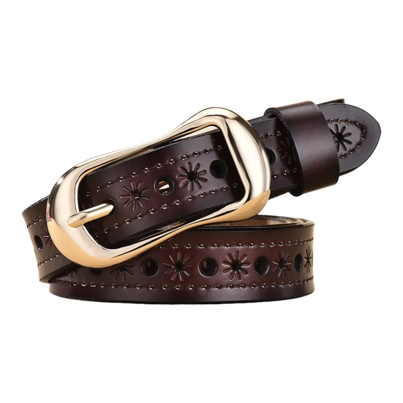 Yalu Cow Split Leather Belts Women's 2.5cm-0