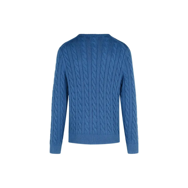 Polo Ralph Lauren Cable Knit Garment Dyed Jumper-1