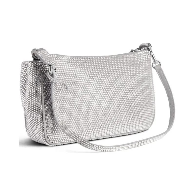 Balenciaga Rodeo Calfskin Shoulder Bag Regular Women's Smoke Gray-2