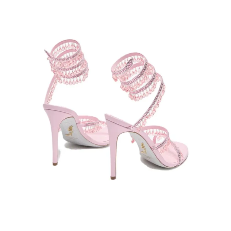 RENE CAOVILLA Strap Sandals 10.5cm Women's Pink-3