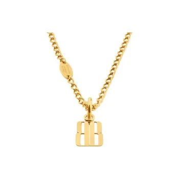 Balenciaga Gold Plated Brass Zinc Alloy Necklaces Women's Gold