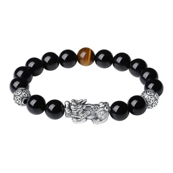 Ancient Jewelry Obsidian Bracelets Unisex