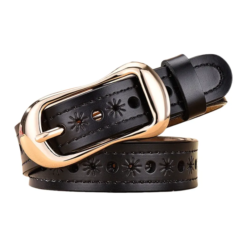 Yalu Cow Split Leather Belts Women's 2.5cm-2