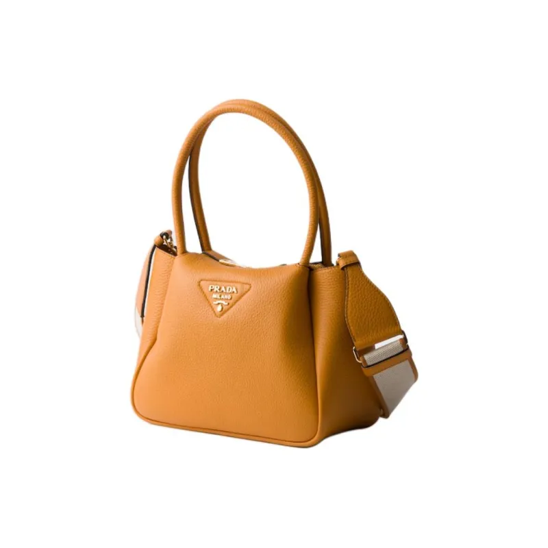 PRADA Calfskin Handbag Women's Amber-1