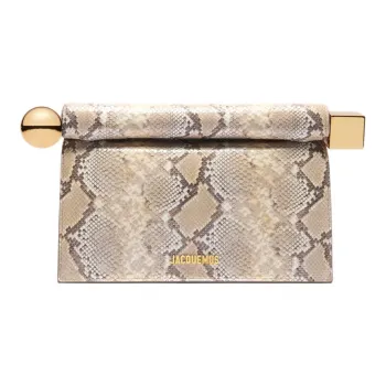 Jacquemus Goat Leather Clutch Regular Women's Light Umber