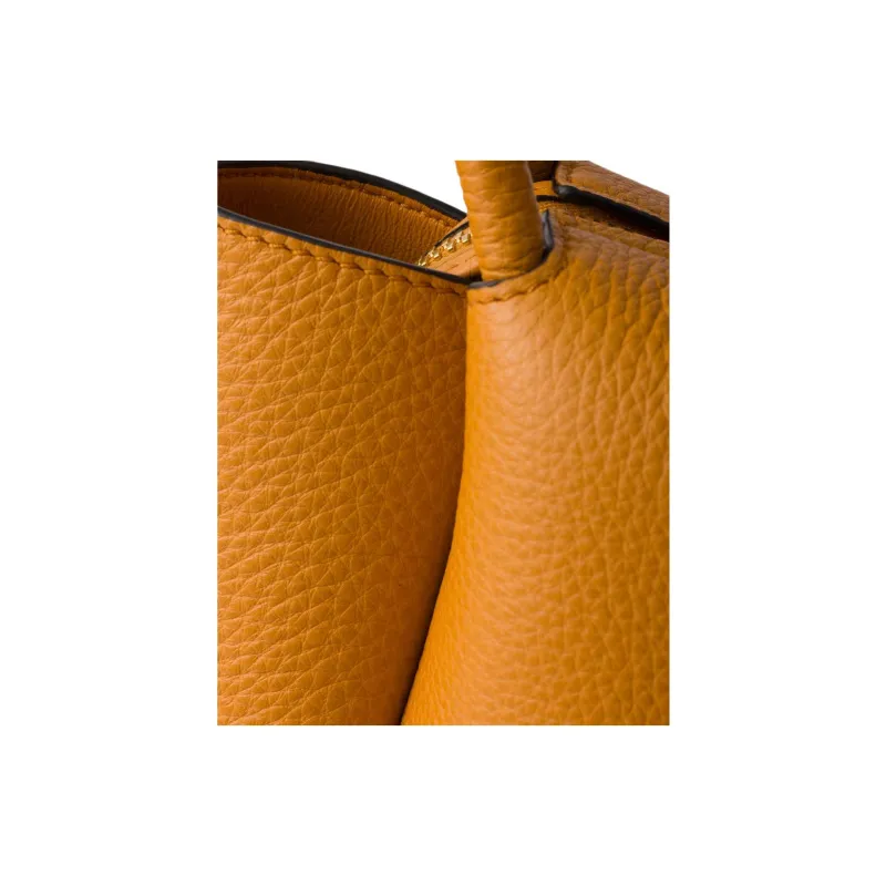 PRADA Calfskin Handbag Women's Amber-5