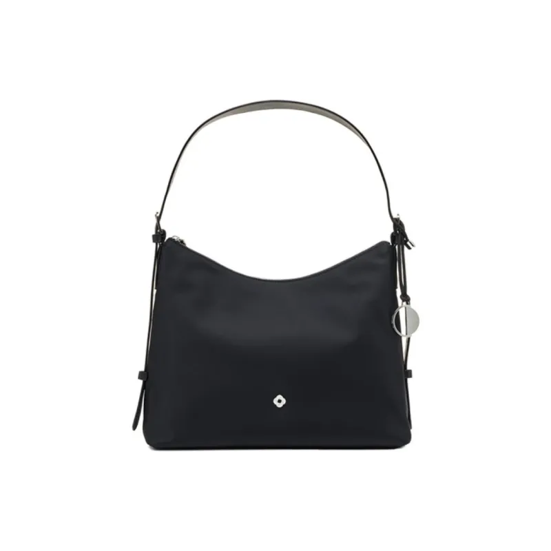 SAMSONITE LIBRA 2.0 Fabric, Synthetic Leather Hobo Bag Shoulder Bag Women's Black-0