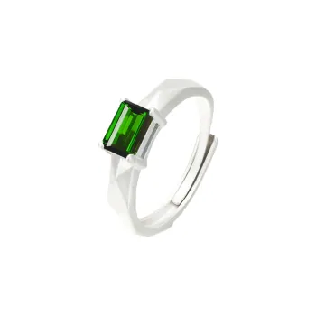 AIDAQIAN S925 Silver Diopside Rings Unisex