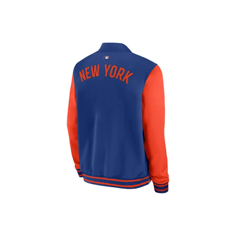 Nike New York Mets Authentic Collection Dugout Men's Nike Mlb Full Zip Bomber Jacket-1
