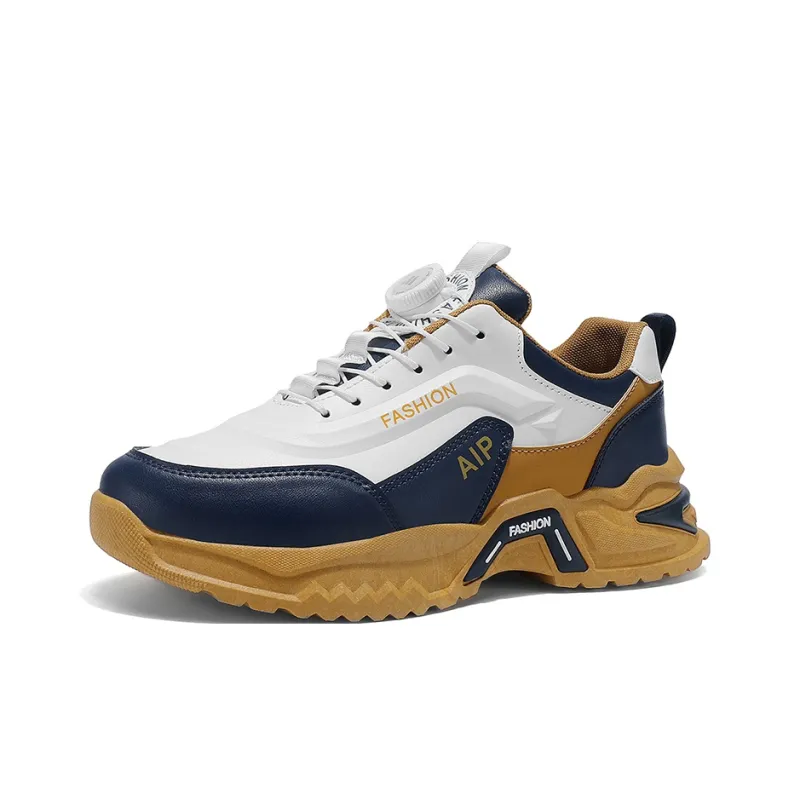 JANECO Anti Slip And Wear Resistant Height Increasing Low Top Chunky Sneakers Men's-8