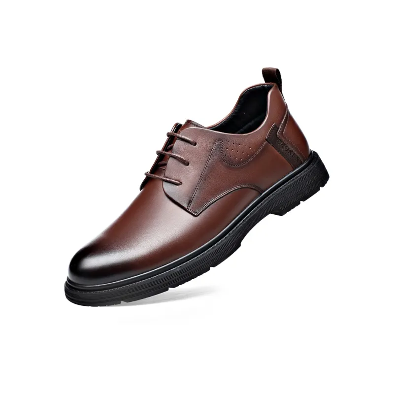 LAORENTOU Men's Casual Shoes Men Low Top Black Fleece Lined/Brown Fleece Lined-4