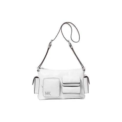 MICHAEL KORS DAKOTA Leather Shoulder Bag Medium Size Women's Optical White