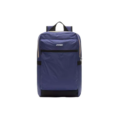 K WAY Nylon Backpack Unisex Blue