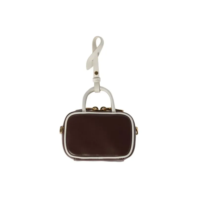 MIU MIU Beau Calfskin Shoulder Bag, Crossbody Bag, Handbag Mini Women's Heather Wood & White-2