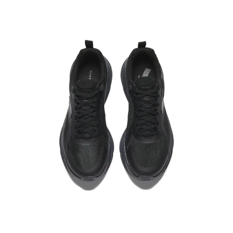 CHAOJIANTA Slip Resistant Breathable Cushioning Low Top Casual Running Shoes Men's Black-2