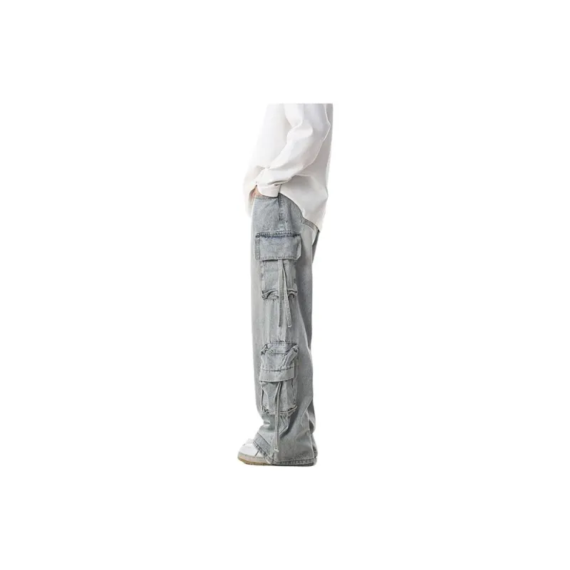 MIIRACER Jeans Unisex Light Blue-4