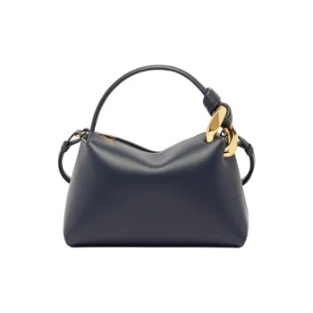 JW Anderson Cow Leather One Shoulder Handbags Small Size Women's Gray Blue