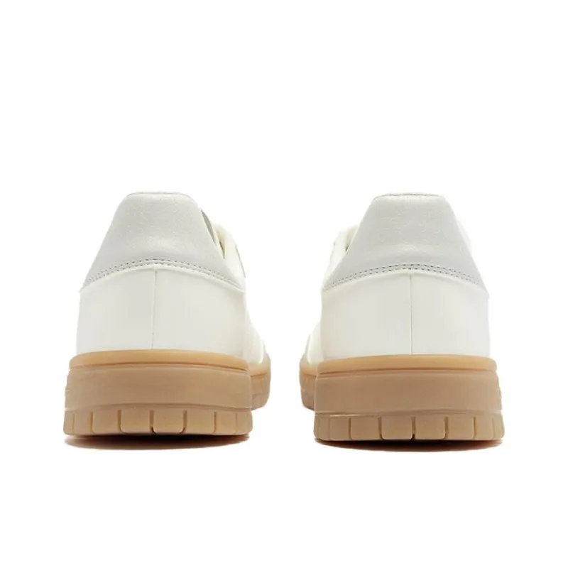 QIAODAN Leave Slip-Resistant Low-Top Skateboard Shoes Men's White Gray-4