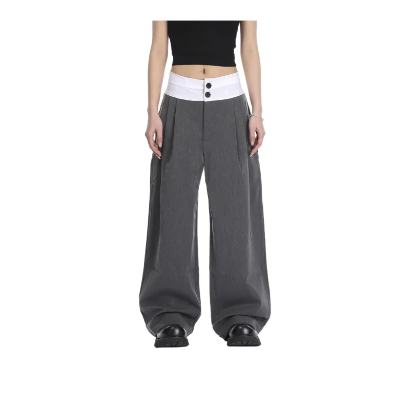 VINMUK Casual Pants Unisex Gray-3
