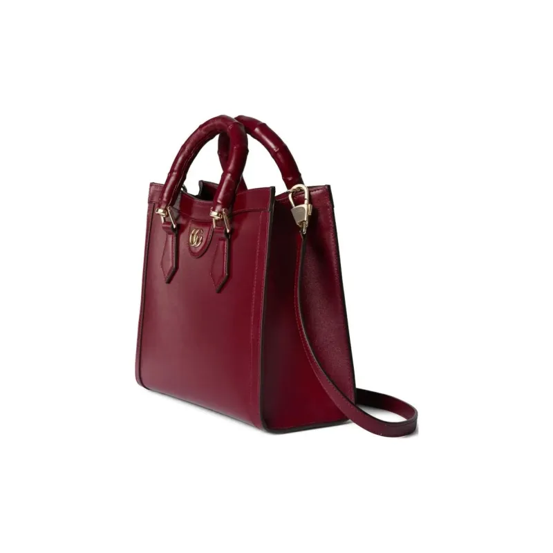 GUCCI Diana Leather Tote Bag, Shopping Bag, Shoulder Bag, Handbag Medium Size Women's Red-1
