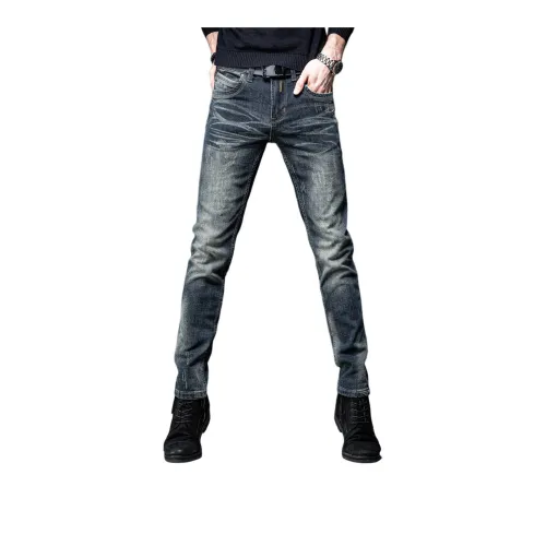 TESTUNG Classic Jeans Style Men's Vintage Tone