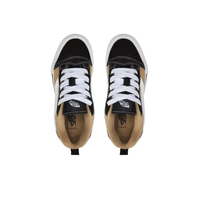 Vans Old Skool Anti Slip Wear Resistant Low Top Casual Shoes Women's Brown Black White-1