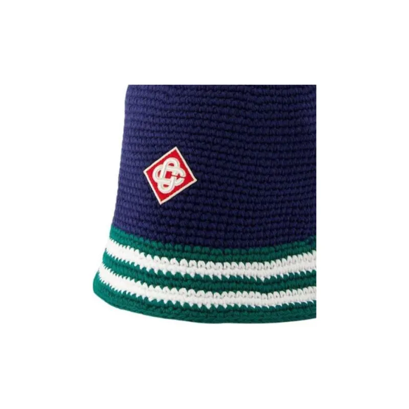 CASABLANCA Striped Crochet Hat-2