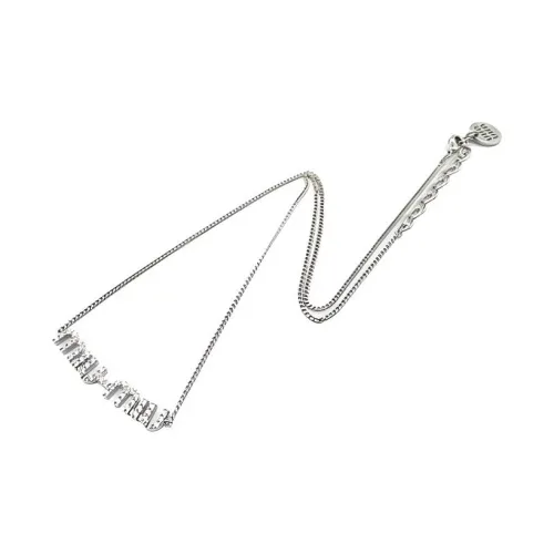 MIU MIU Silver-Plated Necklaces Women's Silver