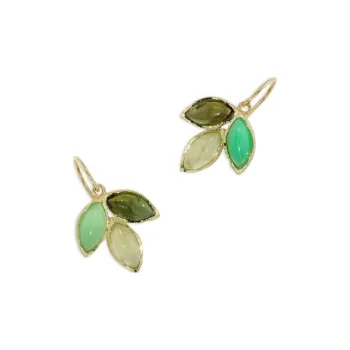 Irene Neuwirth 18kt Yellow Gold Classic Trio Dew Multi stone Earrings