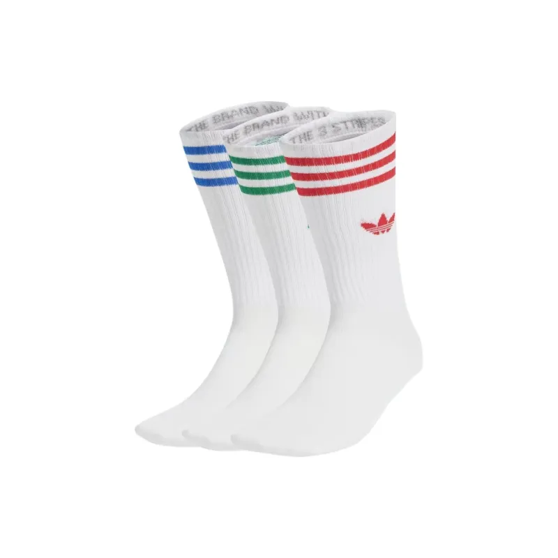 Adidas Originals Solid Crew Socks 3 Pairs-0