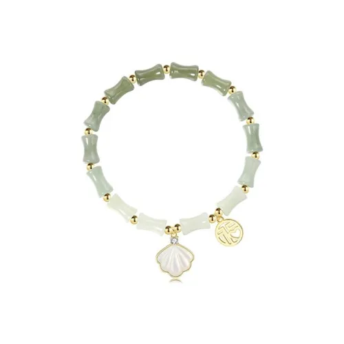 SHARK BABY Bracelets Pale Greenish White Jade Women's