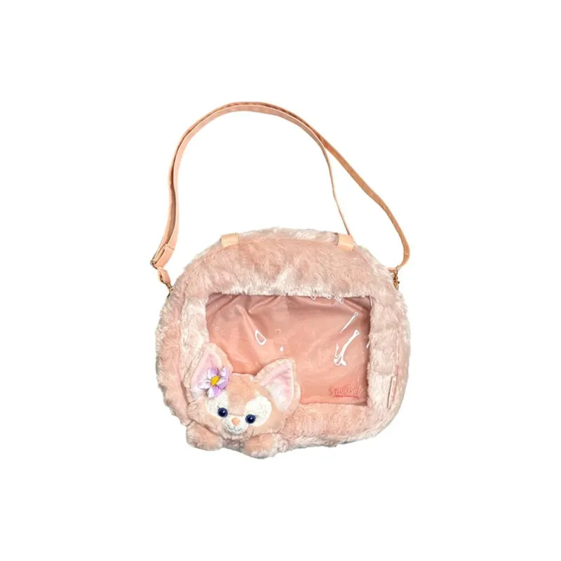 Disney Plush Shoulder Bag Women's Pink-1