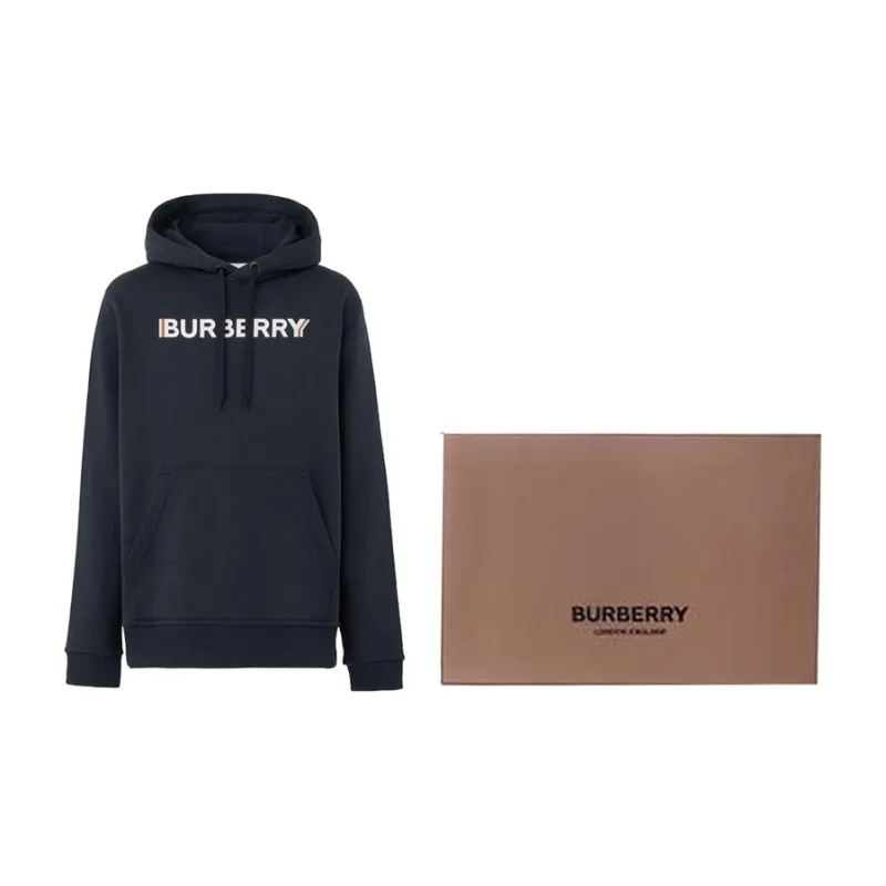 Burberry Logo Print Cotton Hoodie-2