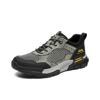 Jeep Fashion Sports Collection Shock Absorbers With Slip Resistant Features Low Top Hiking Shoes Men's