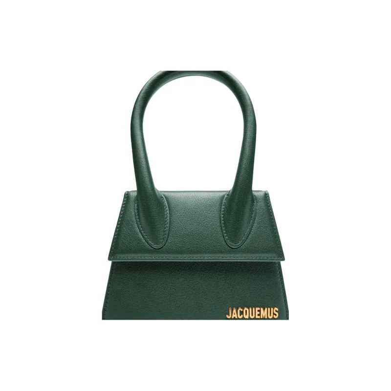 Jacquemus Goatskin Handbag Medium Size Women's Dark Green-3