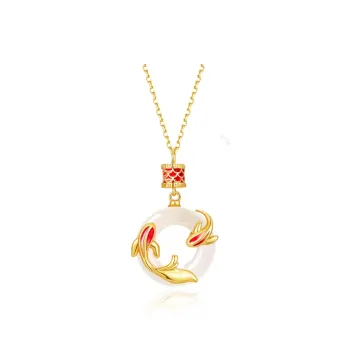 Chongqing Gold Store Chalcedony Necklaces Women's