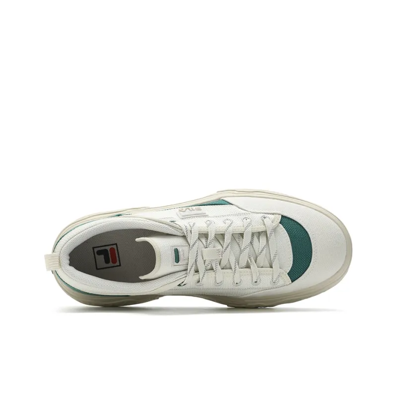 FILA ROCK Cushioning Low-Top Casual Shoes Men's White Green-3