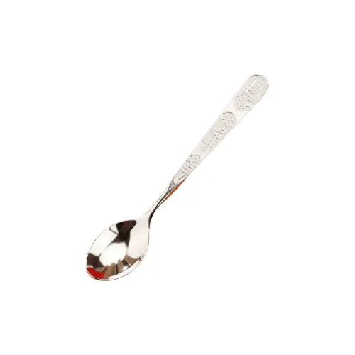 QINGFU 999 Fine Silver Soup Spoon Tableware Kids'