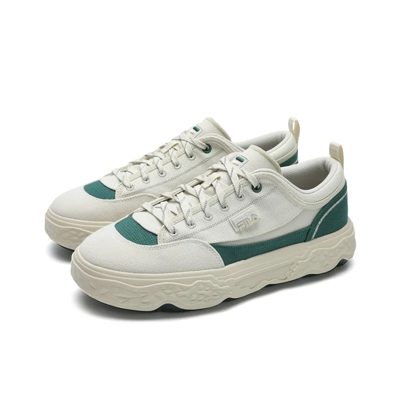 FILA ROCK Cushioning Low-Top Casual Shoes Men's White Green-2