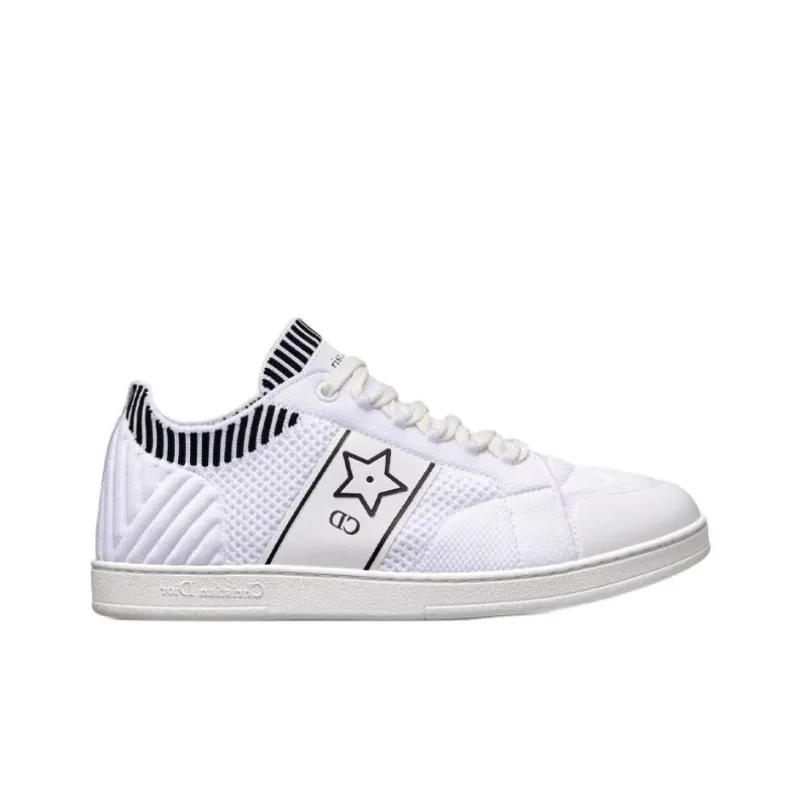 DIOR Star Low Top Skateboard Shoes Women's White-1