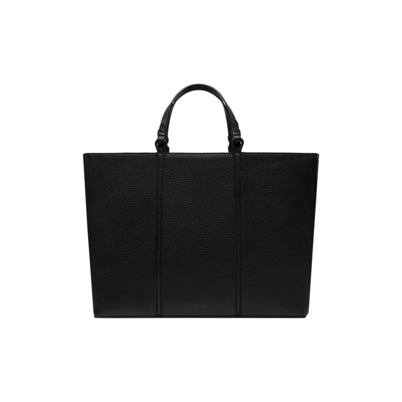 Jacquemus Calfskin Tote Bag Shopping Bag Handbag Unisex Black-2