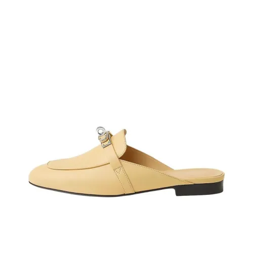 HERMES Oz Wrap-toe Slippers Women's Yellow