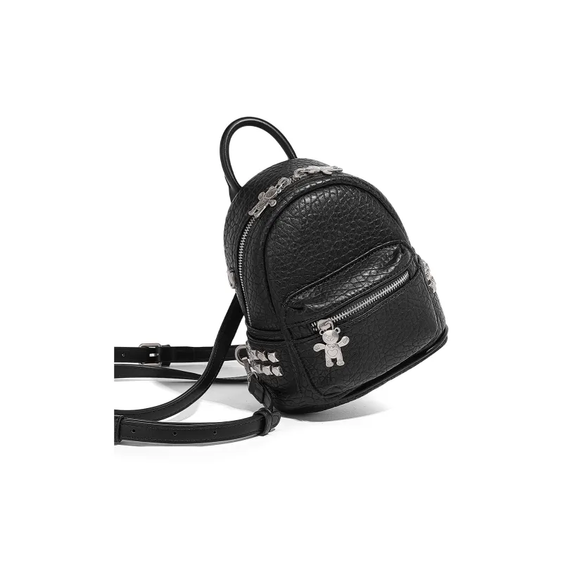 BOBDOG PU Travel Backpack Small Size Unisex Black/Ecru-1