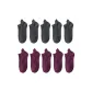 10-Pack (Dark Gray 5+Purple 5)