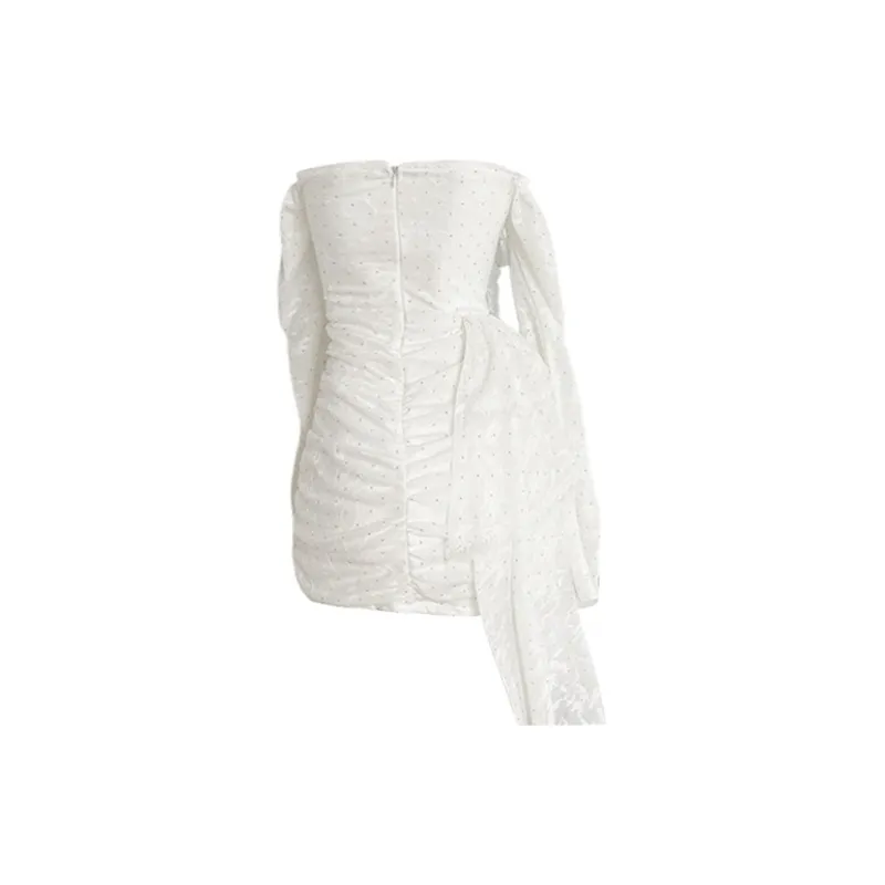 FOASIS Long Sleeved Dress Women's White-1