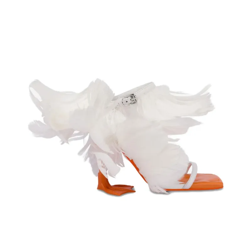 MOSCHINO Duck Strap Sandals Women's White-1